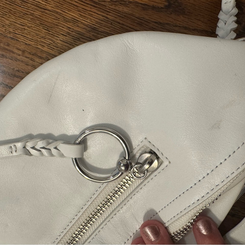 Rebecca Minkoff White Leather Belt Bag Crossbody - Picture 9 of 12